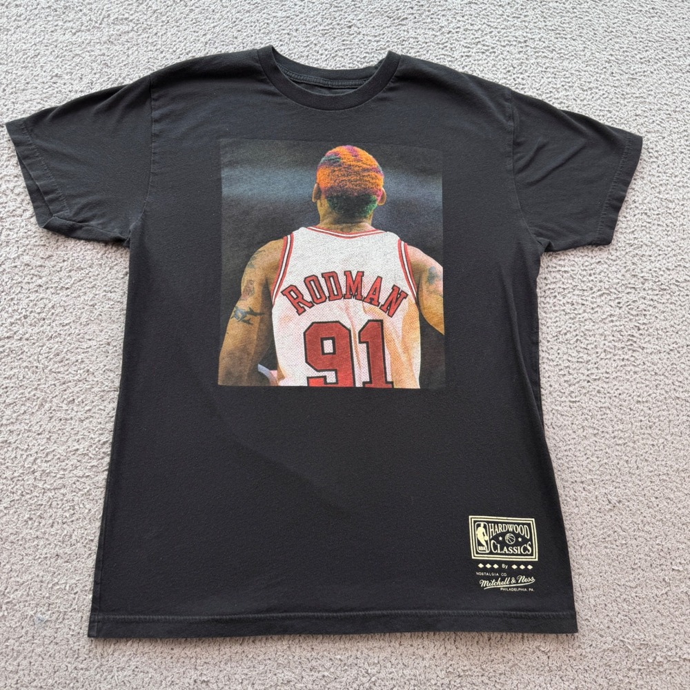 Mitchell & Ness Dennis Rodman Chicago Bulls Hardwood Classics Black T-Shirt S